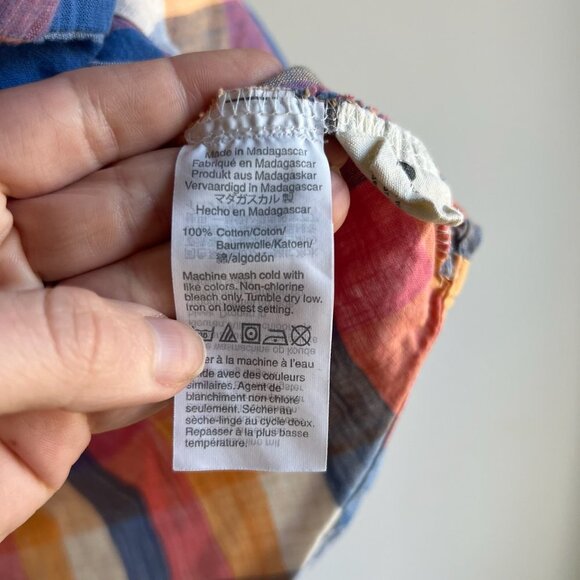 LAST CHANCE Madewell Hilltop Shirt in Rainbow Check Size XXS - Picture 4 of 9